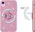 Wisdompro Case for iPhone XR - Cute Glitter Bling Sparkle Protective Case with Ring Kickstand for 6.1 Inch Apple iPhone