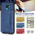 Asuwish Samsung Galaxy S9 Wallet Case with Tempered Glass, PU Leather, Credit Card Holder, Rugged Stand, Blue.
