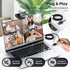 Shcngqio 2K Webcam with Microphone, Privacy Cover, Wide-Angle Lens, Auto Light Correction, Plug & Play USB Webcam