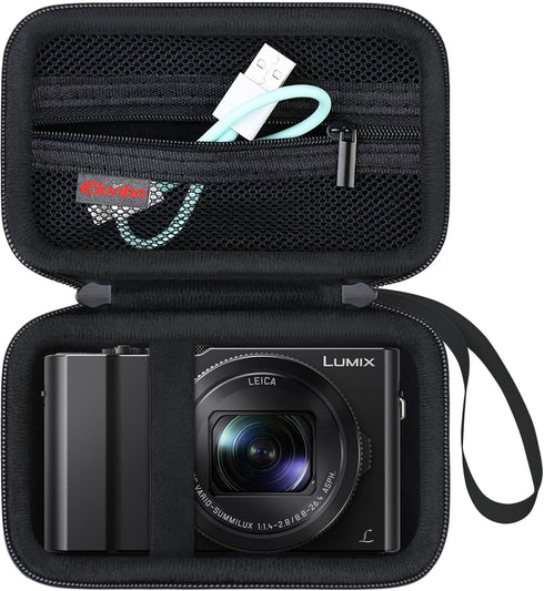 Carrying Case for Panasonic Lumix LX10/LX100/ZS60/ZS70/ZS80/ZS200/ZS100 4K Digital Camera, Black Travel Bag with Mesh