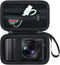 Carrying Case for Panasonic Lumix LX10/LX100/ZS60/ZS70/ZS80/ZS200/ZS100 4K Digital Camera, Black Travel Bag with Mesh