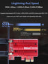 WiFi Card 5400Mbps PCIe WiFi 6E Card, Bluetooth 5.2, Intel WiFi 6E AX210 Chip, Tri-Bands Wireless WiFi 6 Card