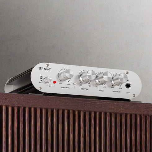 Facmogu ST-838 2.1 20Wx2+40W 80W Channel HiFi Stereo Subwoofer Amplifier, RMS Mini Digital Audio Power Amplifier