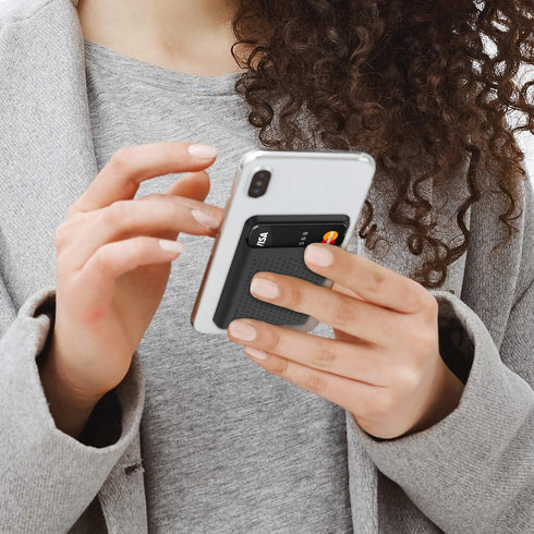 AHASTYLE Phone Credit Card Holder, Slim Stick-On Wallet with Strong Adhesive for iPhone/Android/Samsung