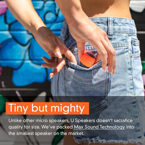 U Micro Speaker, Glow in Dark, Portable Wireless Bluetooth 5.0, Built-in Mic & Remote Shutter, Perfect for Parties,