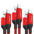 AkoaDa USB C Cable, 3-Pack (10ft+6.6ft+3.3ft) - 3.1A USB A to USB-C Fast Charger Nylon Braided Cord for iPhone 15/15