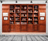 DULUDA 7x5 FT Brown Bookshelf Backdrop Library Modern Bookcase Office Backdrop Video Recording Internal Conference Room