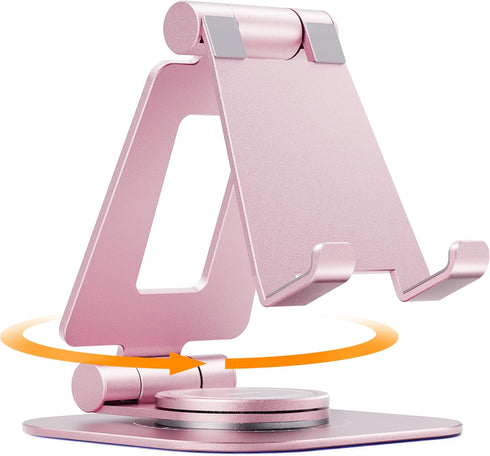 Nulaxy Rotatable Cell Phone Stand, Fully Adjustable Foldable Desktop Phone Holder Cradle Dock,