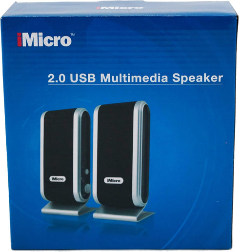IMD168B 2.0 Channel Stereo Speakers, Wired with USB Power and 3.5mm AUX for PC and Computer