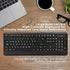 Large Print Backlit Keyboard, Quiet USB Wired Computer Keyboard, Full Size with White Illuminated LED for Windows