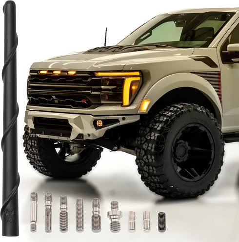 Votex Universal 8" Short Rubber Black Antenna Kit - Flexible, Durable, Enhanced Signal