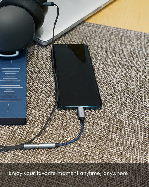 USB C to 3.5mm Headphone Microphone TRRS Jack Adapter Type C Audio Dongle for Google Pixel Samsung Galaxy