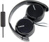 SONY Over Ear Extra Bass Headphones with Mic for iPhone, Samsung Galaxy, MP3 Players - Portable, 3.5mm Jack (Black)