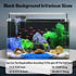 Fish Tank Aquarium Background - Black, Electrostatic Adhesion, Glue-Free, Easy Installation, Traceless Removal, Size 15.7 X 39 Inch