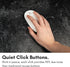 Macally Wireless Bluetooth Mouse for Mac, MacBook Pro/Air, iPad, and PC - Quiet Click, Comfortable, White