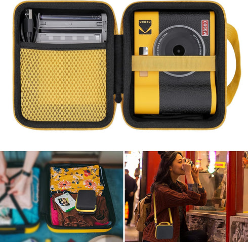 khanka Hard Travel Case for KODAK Mini Shot 3 ERA/Mini Shot 3 Retro, Case Only (Yellow)