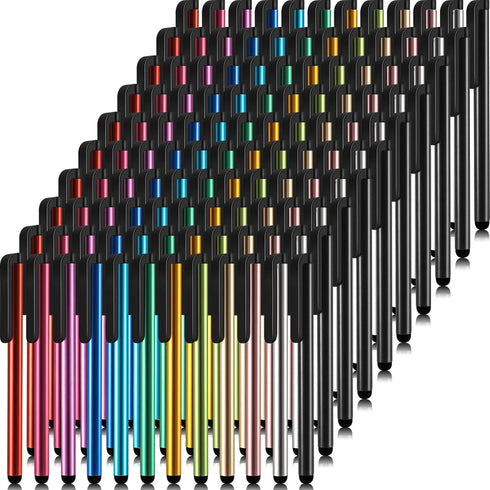 Outus 120 Pieces Universal Capacitive Stylus Slim Digital Pen, 12 Colors Compatible with iPad, iPhone, Samsung, Tablet