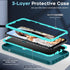 LeYi Moto G Play 2023 Case: Heavy Duty 3-in-1 Military Grade, Teal, with 2 PCS Tempered Glass Screen Protectors.