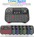 Mini Wireless Keyboard with Touchpad Mouse Combo, 7 Colors RGB Backlit, Portable 2.4Ghz for Android TV, Smart TV, PC,
