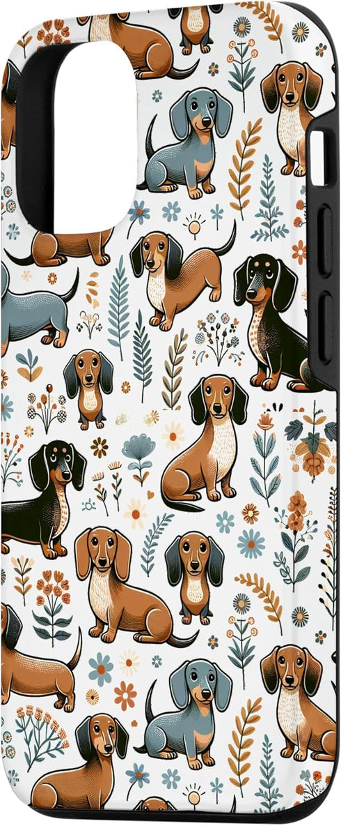 iPhone 13 Cute Dachshund Weiner Dog Lovers Pattern Phone Case