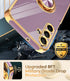LeYi Samsung Galaxy A15 5G Case with Tempered Glass Screen Protector, 360° Rotatable Ring Holder, Purple