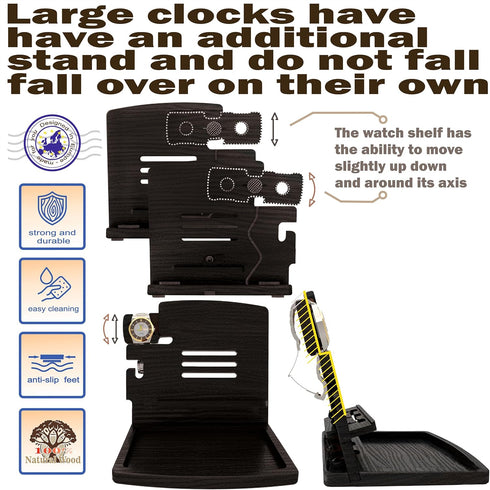 MED Wood Phone Docking Station Nightstand Desk Organizer for Phone, Watch, Wallet & Tablet Gift for Men, Husband, Dad