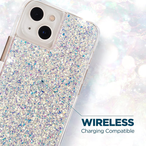 Case-Mate Twinkle Stardust iPhone 13 Case for Women - Luxury Glitter, 10ft Drop Protection, Wireless Charging, Shock