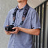 USA Gear TrueSHOT Neoprene Camera Neck Strap - Padded with Pockets and Quick Release Buckles (Polka Dot)