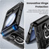 Caka Galaxy Z Flip 5 Case - Full Body Protection with Screen Protector, Hinge Protection & 360° Rotate Ring Stand -