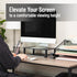 14.5"L 9.25"W 5.5"H, Mind Reader Monitor Stand, Height Adjustable, Ventilated Laptop Riser, Office, Metal, x x Black