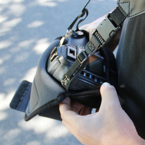 USA Gear DSLR Camera Case/SLR Sleeve with Zippered Accessory Storage, Flexible Neoprene & Holster Belt Loop, Compatible