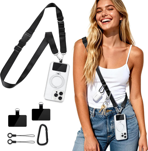 Multifunctional Phone Lanyard, Cell Phone Universal Adjustable Anti-Theft Crossbody Phone Strap, Travel