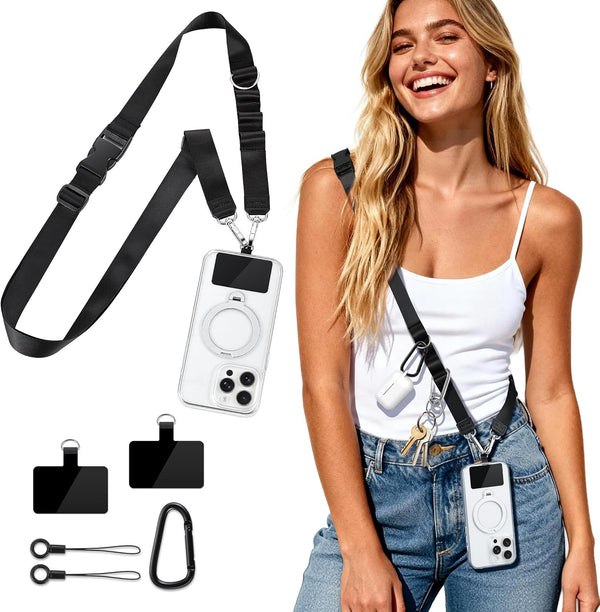 Multifunctional Phone Lanyard, Cell Phone Universal Adjustable Anti-Theft Crossbody Phone Strap, Travel