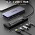 USB C Hub M.2 NVMe SSD Enclosure, 6 in 1 Multiport Adapter with 4K/60Hz HDMI, 10Gbps USB 3.0, 100W PD
