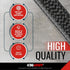 ICBEAMER 3" 76 mm Short Automotive Antenna, Carbon Fiber Polished Finish & Red Aluminum, Universal Fit for Car, Truck,