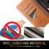 SUANPOT Leather Wallet Case for iPhone 12/12 Pro, RFID Blocking, Card Holder, Shockproof Flip Cover, Light Brown