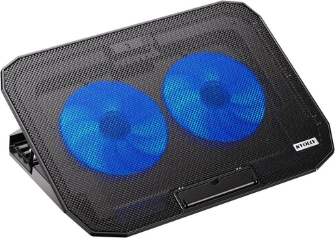 Ultra Slim Laptop Cooling Pad for 10-15.6 Inch Laptops, Portable Notebook Cooler with Adjustable Wind Speed