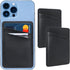 Phone Card Holder for Back of Phone, Leather Phone Wallet Stick On, Credit Card Holder for Phone Case Compatible with