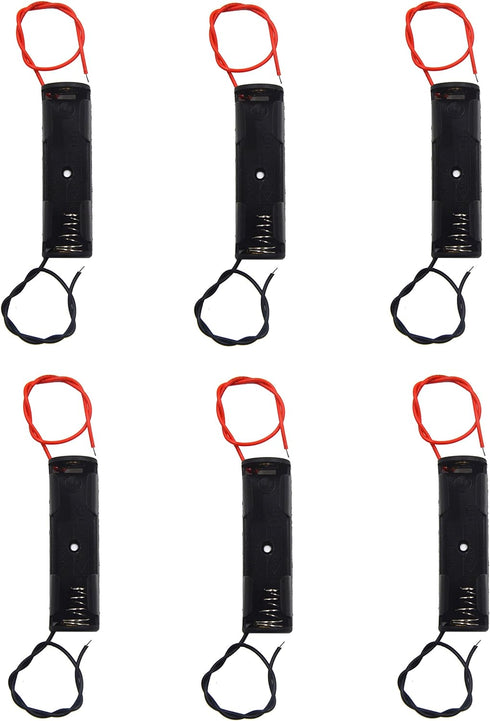 LampVPath (Pack of 6) Single AA Battery Holder, 1 X 1.5V AA Battery