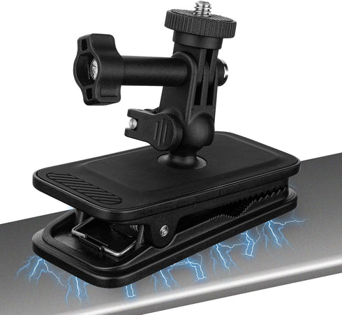 MINIFOCUS Magnetic Backpack Mount Clip, Universal 360 Swivel Action Camera Clip for Go