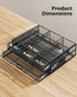 HUANUO 2 Tier Metal Monitor Stand, Desk Organizer with Drawer for PC, Laptop, Printer, Desktop Storage