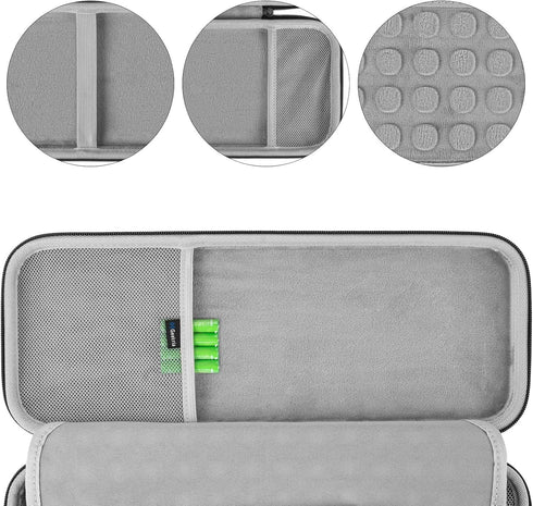 GEEKRIA Hard Case for Logitech K380s/k380 + M355/350s, Protective Travel Bag for Compact Keyboard & Mouse (Black)