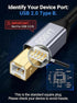 DDSYT 20 2.0 Setup FT USB Printer Cable Gold Plated USB A to B Cord for Long Distance Home Office Compatible with HP