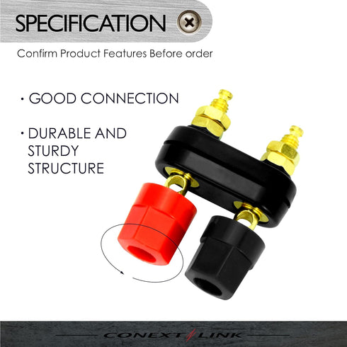 Conext Link 2 pcs Dual 2 Way Banana Plug Jack Speaker Amplifier Terminal Binding Post (16906)
