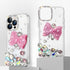 iPhone 15 Case - Pink Bling Diamond Glitter Rhinestone, 3D Bowknot, Cute Sparkly Gem, Luxury Fashion, Clear Protective.
