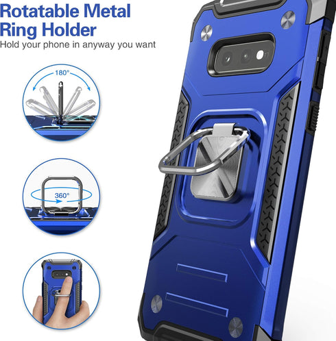 Galaxy S10E Case with Screen Protector, Lightweight Shockproof Cover with Car Mount Kickstand for Samsung Galaxy S10E,
