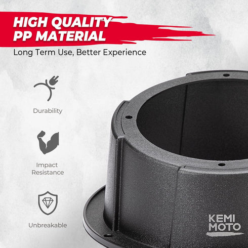 KEMIMOTO 6.5 Inch Speaker Pod, 1PCS Universal Speaker Enclosure for 6.5" Speakers, Angled Boxes Compatible with UTV RV