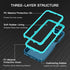 I-HONVA Rugged Heavy Duty Case for Samsung Galaxy A25 5G, Shockproof Dust/Drop Proof 3-Layer Protection, Turquoise