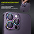 WSKEN HD Tempered Metal Glass Camera Lens Protector for iPhone 14 Pro/Pro Max, Colorful, Night Shooting Mode Accessory.