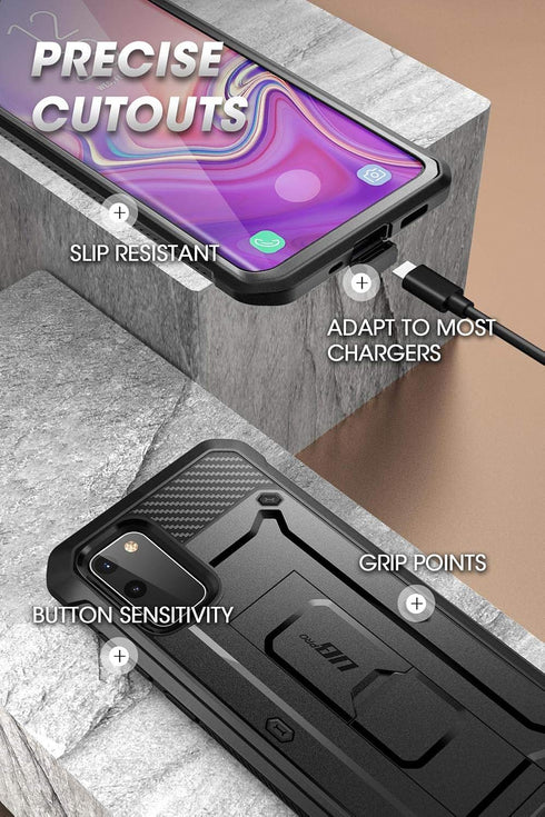 SUPCASE S20 5G S20 5G, for Samsung Galaxy FE Case with Screen Protector (Unicorn Beetle Pro), [Built-in Stand